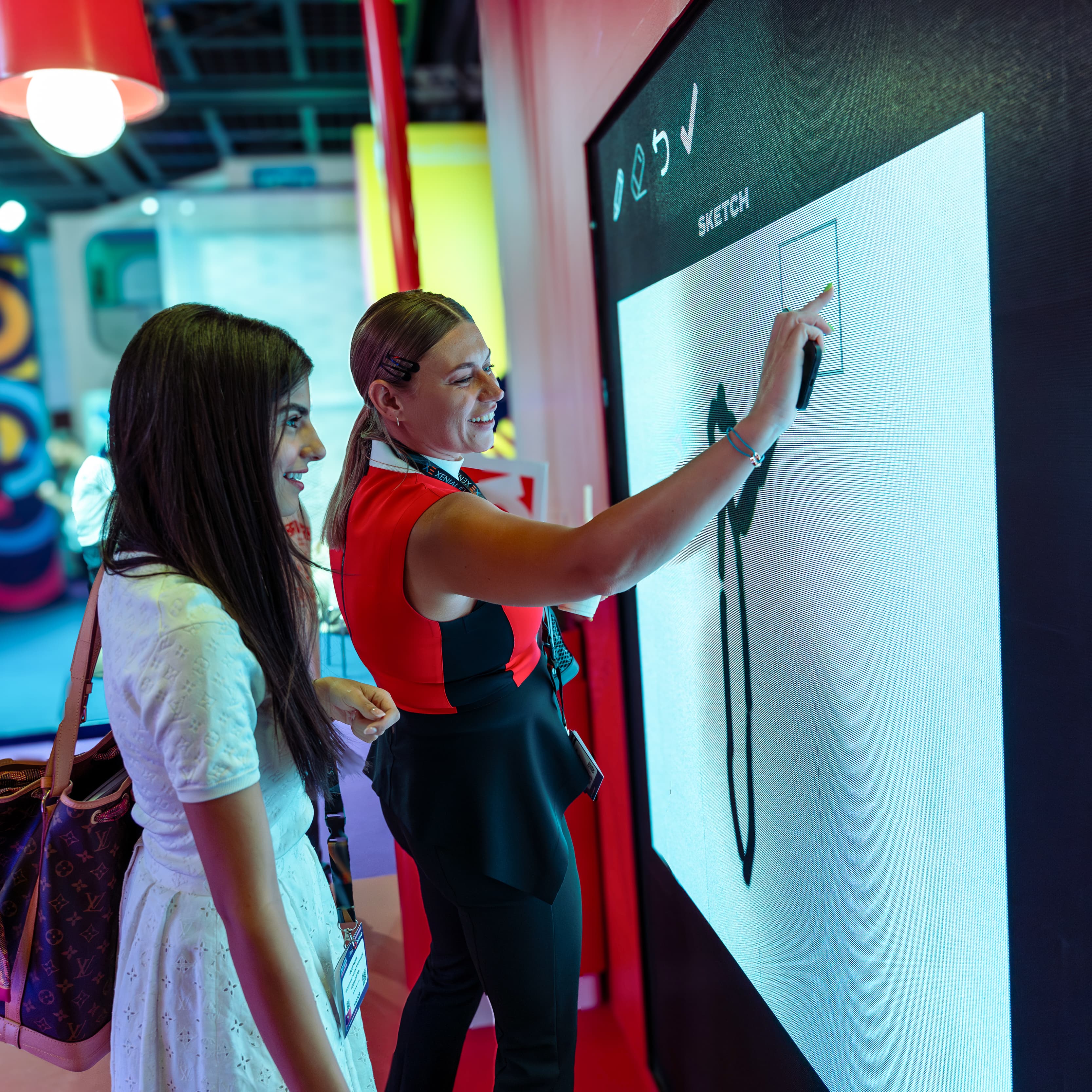 Codebrew team at an interactive installation